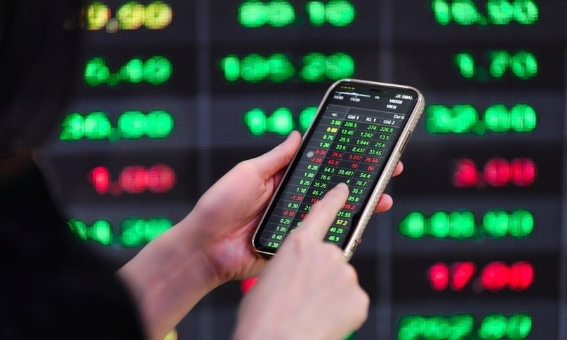 VN-Index surged by 15.96 points, or 1.26%, to 1,283.26 on May 12, 2025. Photo by The Investor/Trong Hieu.