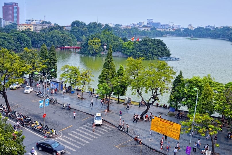 Hoan Kiem Lake in Hanoi, northern Vietnam. Photo courtesy of Get Visa Vietnam.
