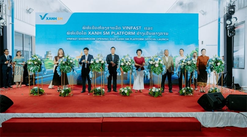 GSM officially launches the Xanh SM Platform in Laos, May 2025.