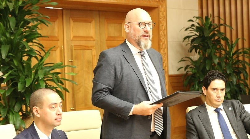 Richard McClellan, global ambassador of Terne Holding and former director of the Tony Blair Institute. Photo courtesy of the government's news portal.