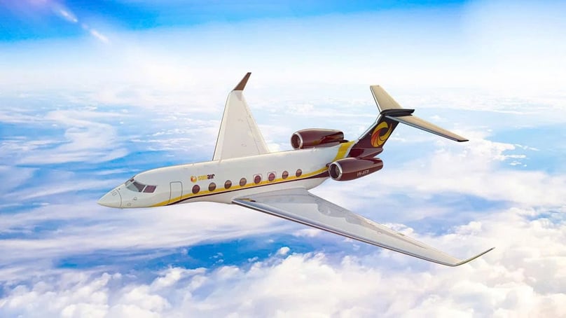A plane of Sun Air, a premium airline operated by Sun Group to offer luxury, personalized private jet services for high-end customers. Photo courtesy of the company.