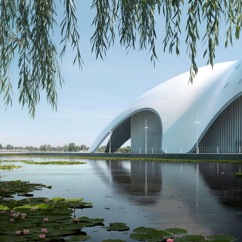 The dome of the theatre is designed with complex mathematical and physical principles.