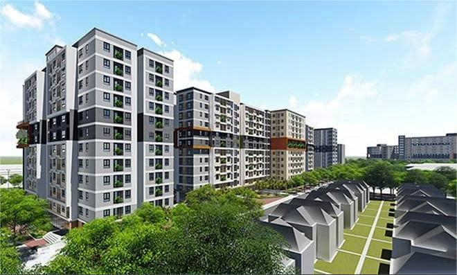 An illustration of the CT3 Kim Chung social housing project in Dong Anh district, Hanoi. Photo courtesy of Handico.