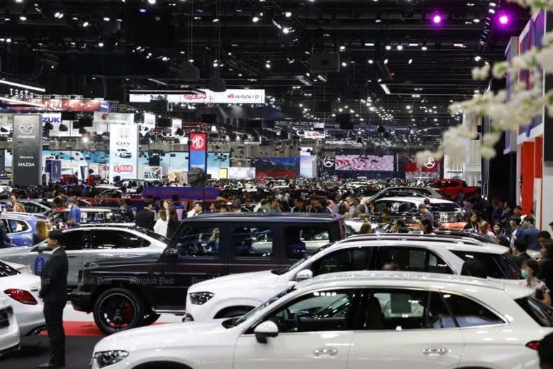 At a car showroom in Thailand. Photo courtesy of bangkokpost.com.