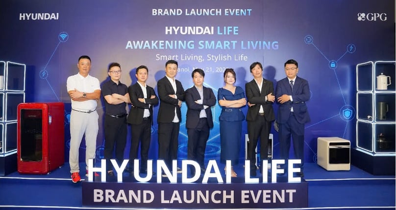 Representatives of Hyundai Corporation Holdings and GPLUSG Corporation at the brand launch event in Hanoi on May 21, 2025. Photo courtesy of Hyundai.
