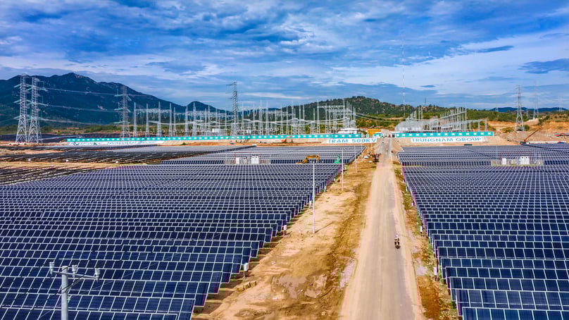 A solar farm of Trungnam Solar Power in Thuan Bac district, Ninh Thuan province, south-central Vietnam. Photo courtesy of Trungnam Group.
