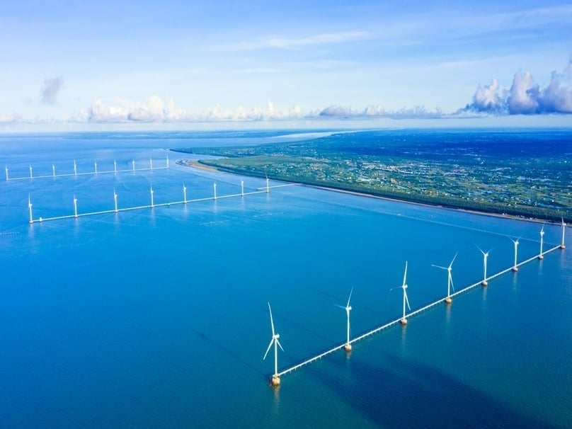 The Dong Hai 1-Tra Vinh wind-to-power farm, invested by Trungnam Group, in Tra Vinh province, southern Vietnam. Photo courtesy of Trungnam Group.