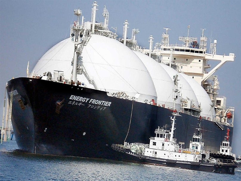 An LNG carrier at sea. Photo courtesy of PV Gas.