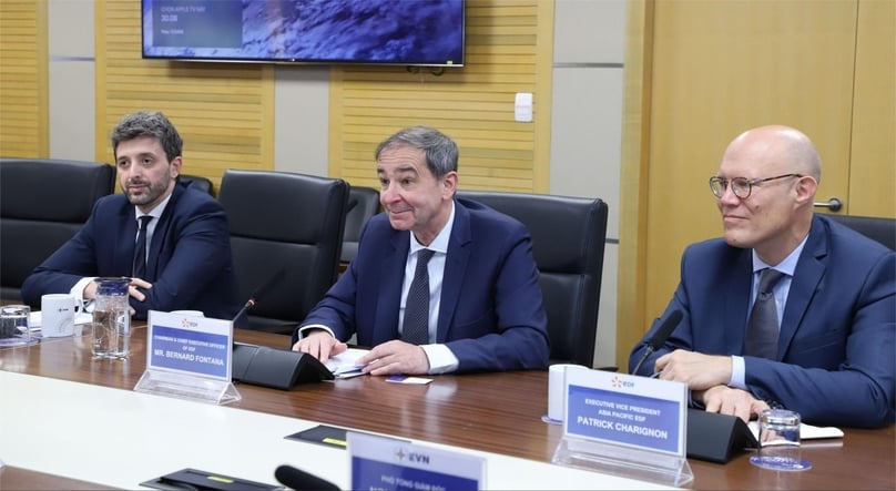 EDF leaders at a meeting with EVN in Hanoi, May 26, 2025. Photo courtesy of EVN.