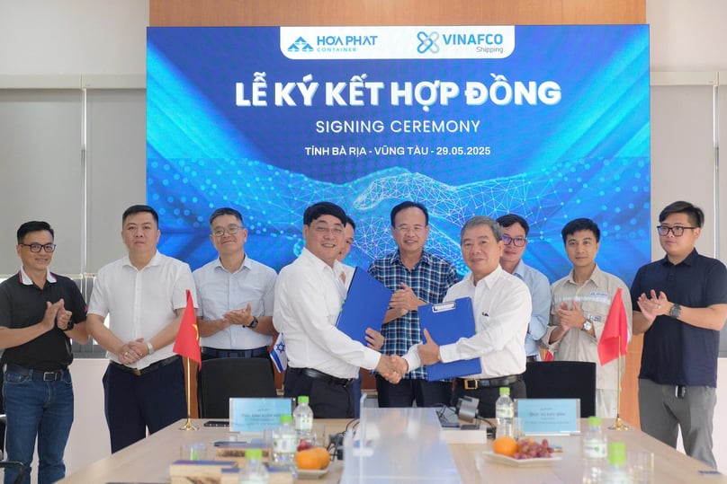 At the signing ceremony of the contract between Hoa Phat and Vinafco in Ba Ria-Vung Tau, southern Vietnam, May 29, 2025. Photo courtesy of Hoa Phat.