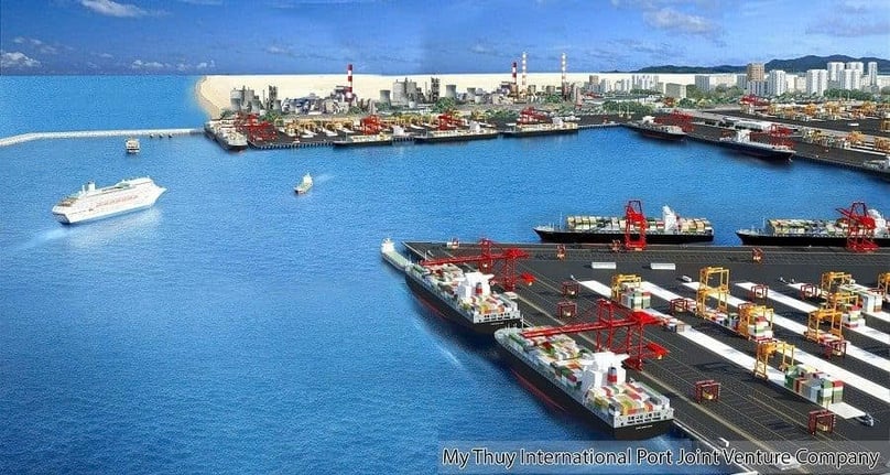 An illustration of My Thuy Deepwater Port in Quang Tri province, central Vietnam. Illustration courtesy of My Thuy International Port Joint Venture Company.