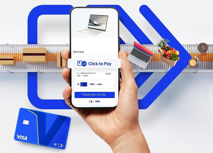 Consumers in Vietnam can look for the Click to Pay icon at participating online merchants both domestically and abroad. Photo courtesy of Visa.
