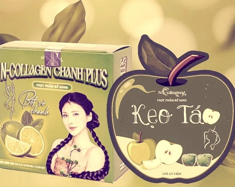 Some functional foods that Ngan Collagen participated in advertising have been 'whistled' recently. Photo courtesy of the government's news portal.