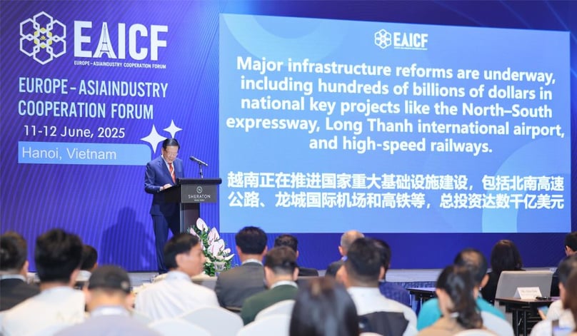 At the Europe-Asia Industry Cooperation Forum in Hanoi on June 11, 2025. Photo courtesy of the organizers.