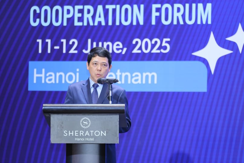 Vo Van Chung, deputy head of the Foreign Investment Agency (FIA), speaks at the forum, June 11, 2025. Photo courtesy of the organizers.