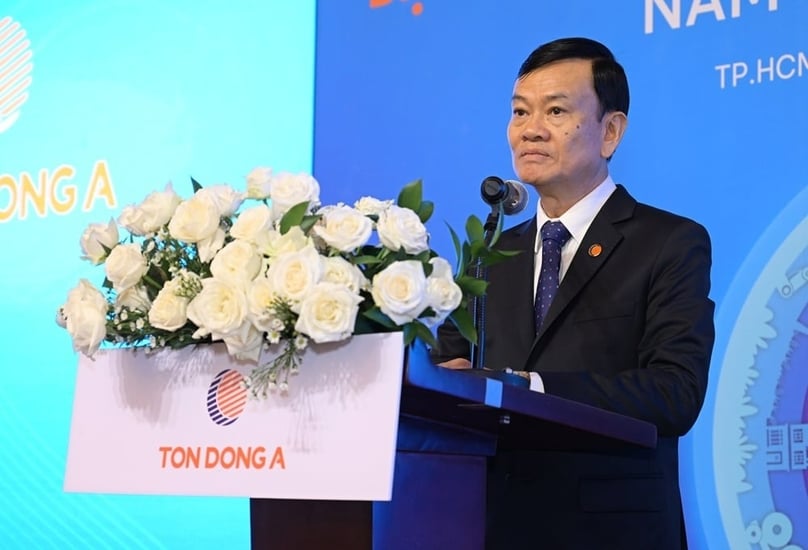 Nguyen Thanh Trung, chairman of the board of directors, at Ton Dong A's 2025 AGM on June 12, 2025. Photo courtesy of the company.