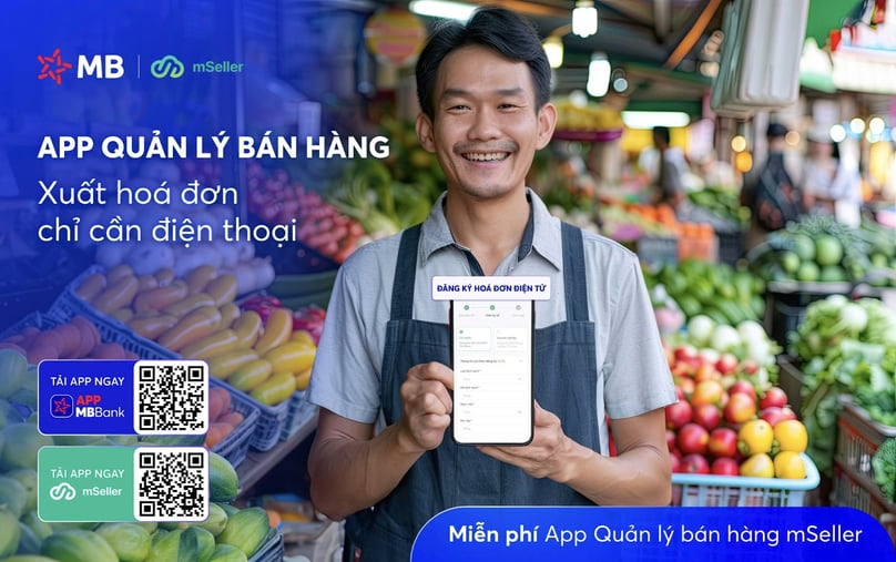 MB's mSeller app for sales management and invoice issuance. Illustration courtesy of the bank.