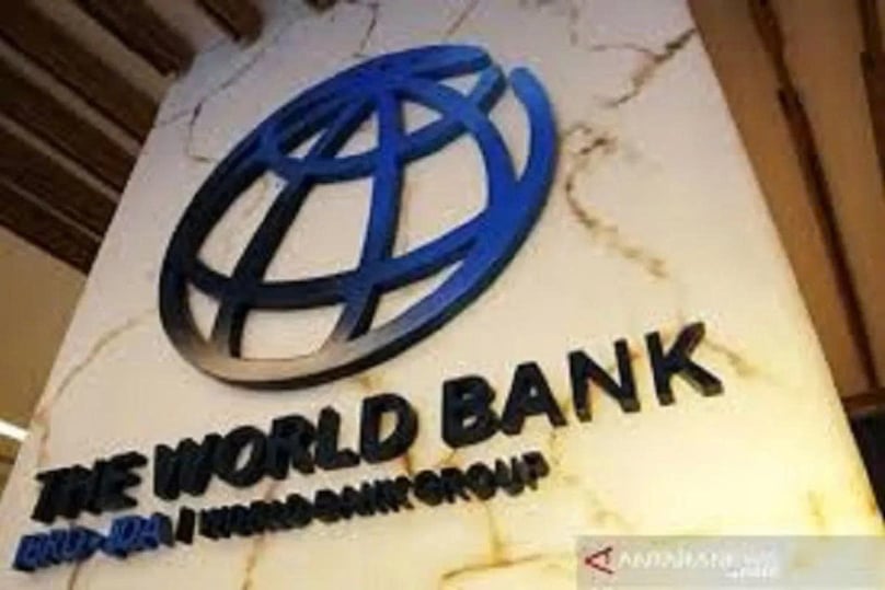 The World Bank's logo. Photo courtesy of Antara.
