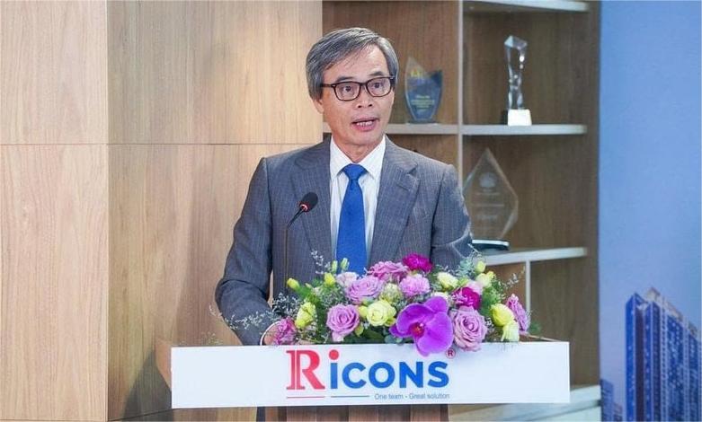 Ricons chairman Nguyen Sy Cong speaks at the 2025 AGM on June 21, 2025. Photo courtesy of Ricons.