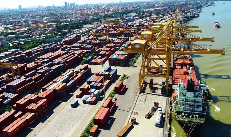 Goods containers at Hai Phong Port in Hai Phong city, northern Vietnam. Photo courtesy of Port of Hai Phong Joint Stock Company.