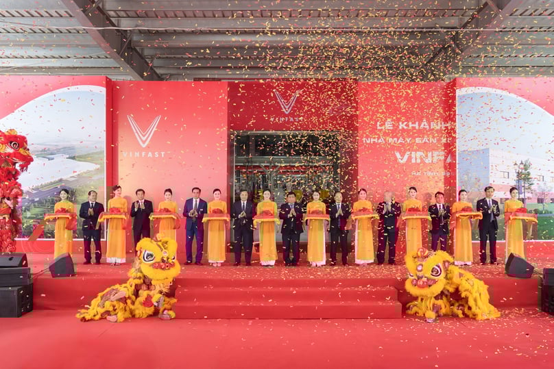 The inauguration ceremony for VinFast Ha Tinh EV factory in Ha Tinh province, central Vietnam, June 29, 2025. Photo courtesy of the company.