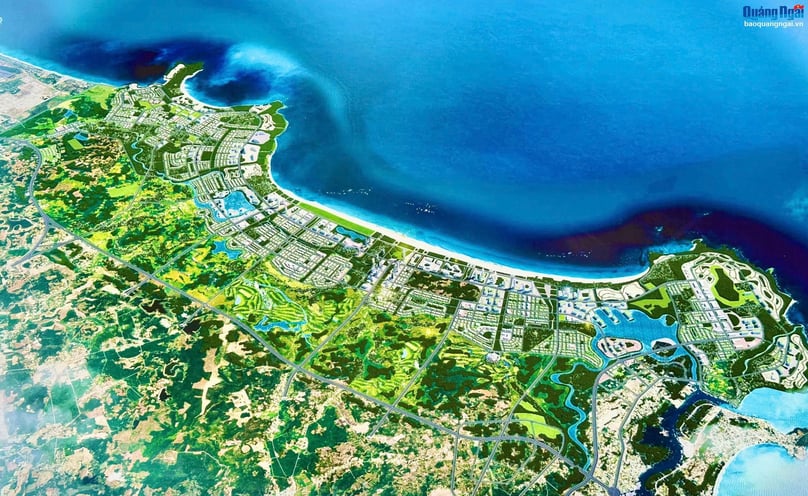 An illustration of the the 1:2,000 zoning plan for the Southeast Dung Quat Service and Urban Area in Quang Ngai province, central Vietnam. Photo courtesy of Quang Ngai newspaper.
