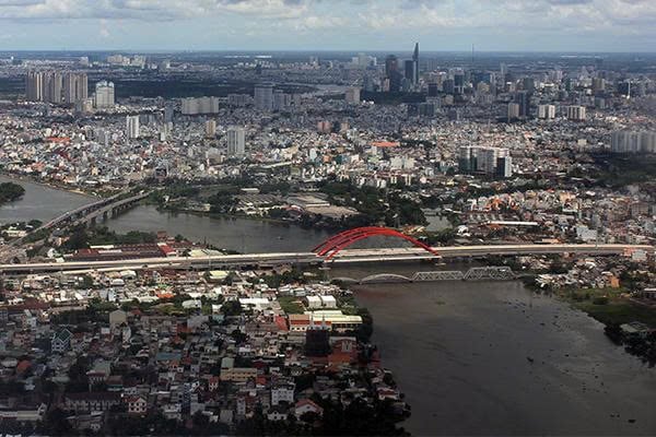 The Saigon River section runs through Thu Duc city, Ho Chi Minh City. Photo courtesy of Dau tu (Investment) newspaper.