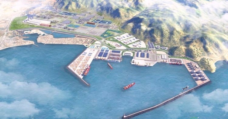 Illustration of the planning for the Ca Na urban-industrial-port zone in Ninh Thuan province (now Khanh Hoa province), central Vietnam, which includes an LNG-fired power plant. Photo courtesy of Dau Thau (Bidding) newspaper.
