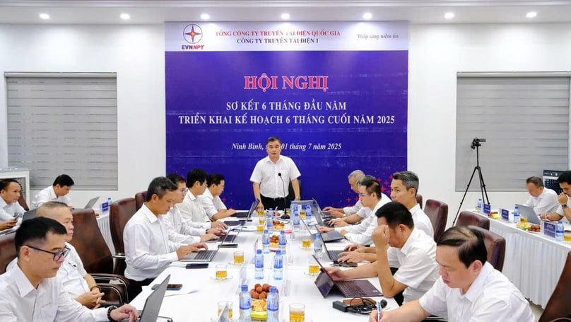 PTC1 director Nguyen Phuc An chairs the conference in Ninh Binh province, northern Vietnam on July 1, 2025. Photo courtesy of the company.