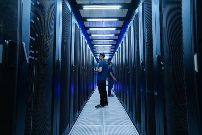 Inside a data center in Ho Chi Minh City, southern Vietnam. Photo courtesy of Saigon Times.