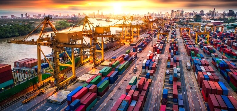 Containers at a port in Vietnam. Photo courtesy of Cong thuong (Industry & Trade) magazine.