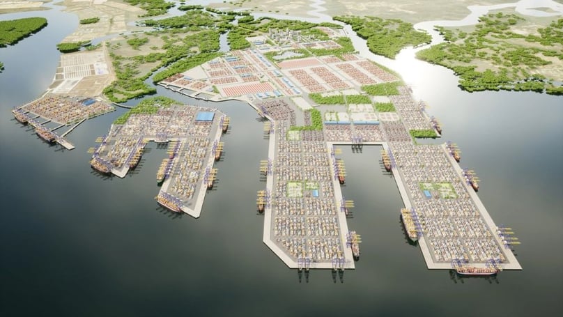 Illustration of the Cai Mep Ha container and general port project in former Ba Ria-Vung Tau province (now part of the new Ho Chi Minh City). Photo courtesy of the investor consortium.