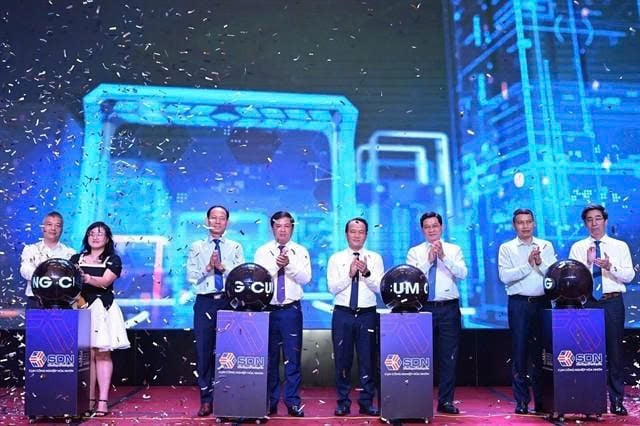 Groundbreaking ceremony for the Hoa Nhon Industrial Park (IP) project in Danang city, central Vietnam. Photo courtesy of VNA.