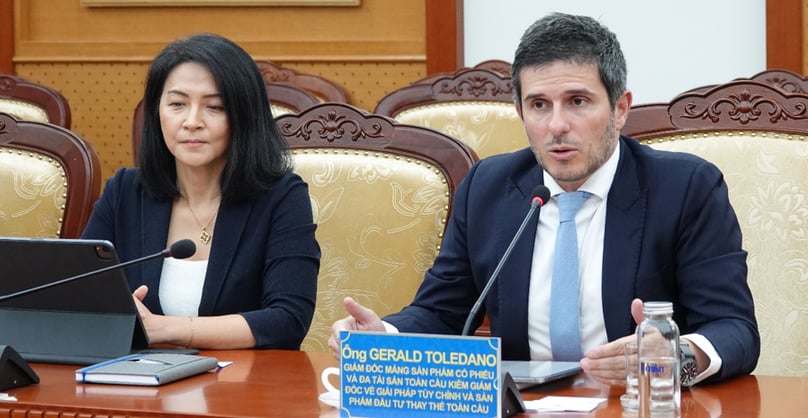 Gerald Toledano (right), Global Head of Equity and Multi Asset at FTSE Russell. Photo courtesy of the Vietnamese Ministry of Finance.