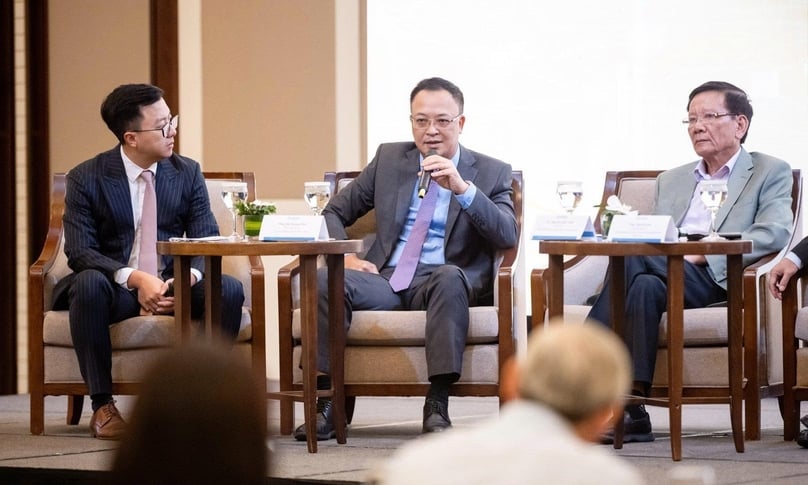 Bui Hoang Hai, vice chairman of the State Securities Commission (SSC) speaks at the seminar 'Raising investor awareness towards stock market status upgrade' hosted by The Investor in Hanoi on July 17, 2025. Photo by The Investor.