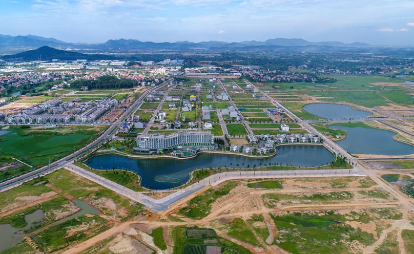 An aerial view of the Nam Vinh Yen New Urban Area project. Photo courtesy of DIC Corp.