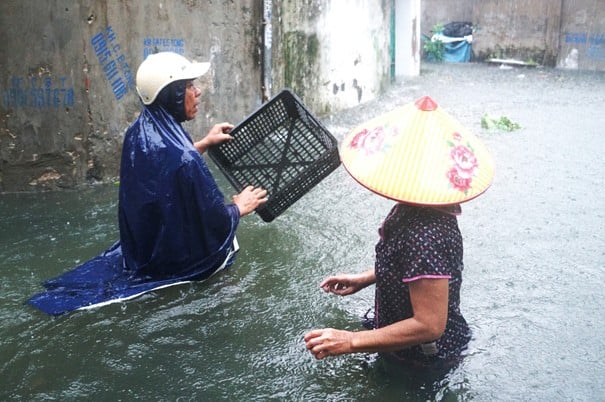 Storm No. 3 causes flooding in many residential areas in Van Loc commune, Thanh Hoa province, central Vietnam, July 22, 2025. Photo courtesy of Thanh Nien (Young People) newspaper.