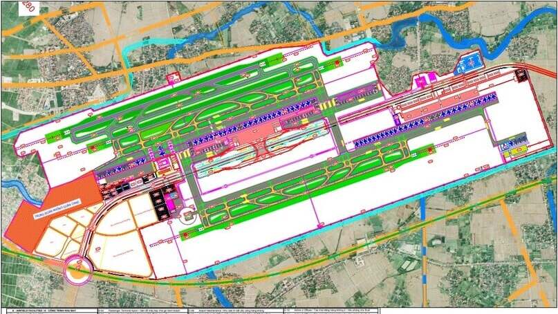 Gia Binh International Airport, set to become northern Vietnam's largest airport, is located in Bac Ninh province, an industrial hub neighboring Hanoi. Photo courtesy of Dau Tu (Investment) newspaper.