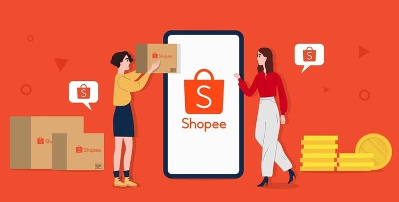 Shopee maintains its market-leading position with 58% market share in H1/2025. Illustration courtesy of SKD Group.