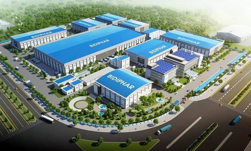 Illustration of Bidiphar's small-volume parenteral factory at Nhon Hoi Economic Zone, Gia Lai province, central Vietnam. Photo courtesy of the firm.