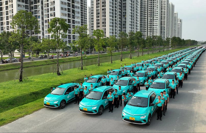 Xanh SM, Vietnam’s first electric taxi company. Photo courtesy of Green and Smart Mobility JSC.
