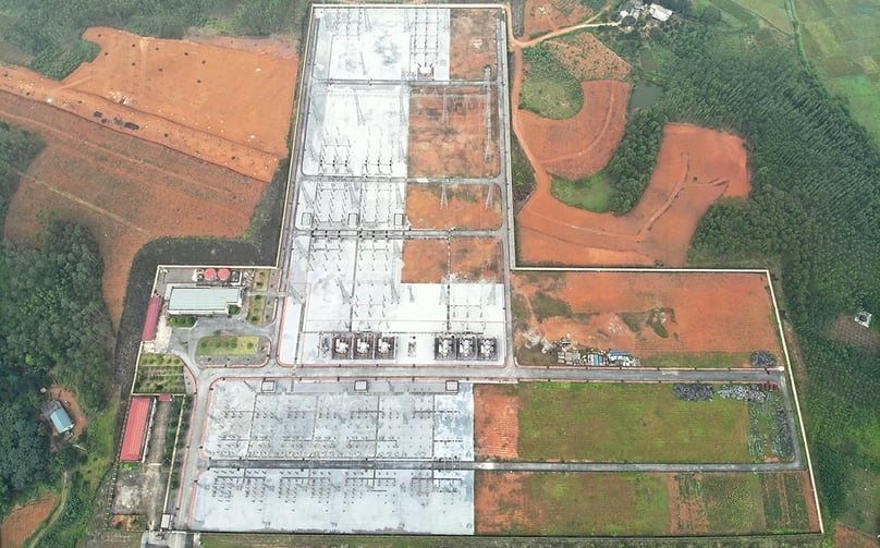 An aerial view of the 500kV Viet Tri substation in Phu Tho province, northern Vietnam. Photo by The Investor/Duong Anh.