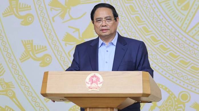 Prime Minister Pham Minh Chinh speaks at a meeting of the National Steering Committee for the Development of the Semiconductor Industry, held in Hanoi on August 4, 2025. Photo courtesy of the government's news portal.
