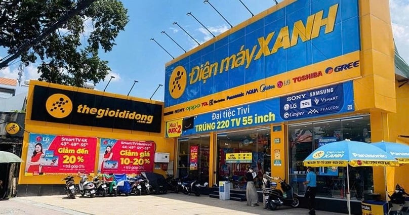 The Gioi Di Dong and Dien May Xanh stores. Photo courtesy of Mobile World.