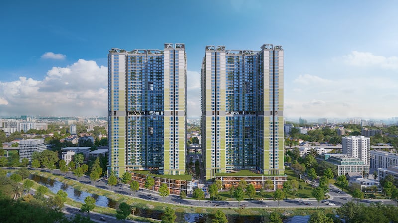 The rear view of the La Pura project exemplifies Phat Dat’s top development criterion: selecting prime, well-positioned land.