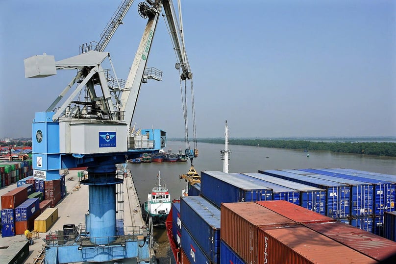 At a container terminal operated by Viconship. Photo courtesy of the company.