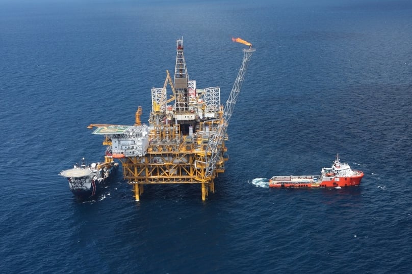 An oil rig offshore Vietnam. Photo courtesy of Petrovietnam.
