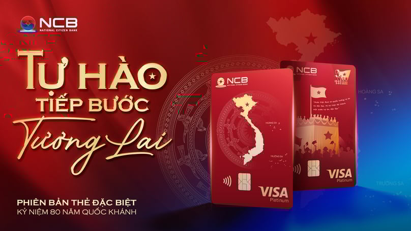 The NCB Visa Platinum Tu Hao credit card is a special edition launched to commemorate the 80th anniversary of Vietnam’s National Day. Photo courtesy of NCB.