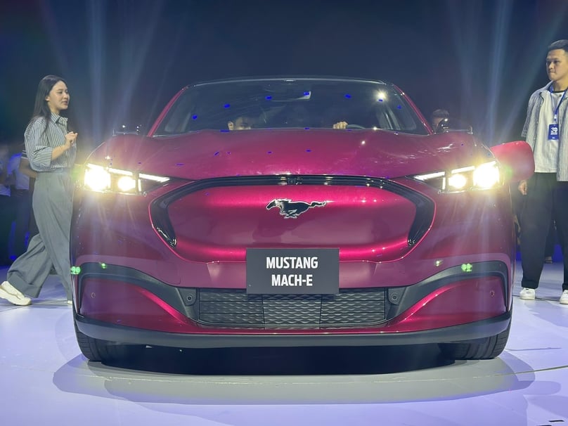 Ford Vietnam on August 15, 2025 unveils the Mustang Mach-E, the company’s first fully electric vehicle in Vietnam. Photo courtesy of the company.