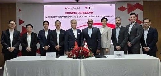 The MoU signing ceremony between Export Development Canada (EDC) and VinaCapital in HCMC on August 14, 2025. Photo courtesy of the Consulate General of Canada in the city.